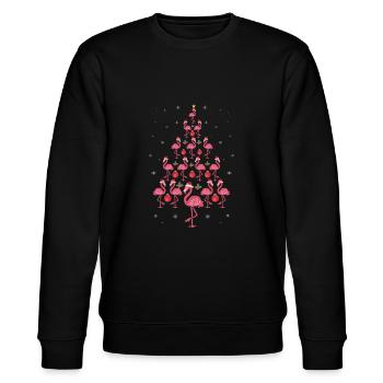Cadeau de vacances arbre flamant rose drôle de Noël - Sweat bio CHANGER Stanley/Stella Unisexe - noir - Devant - Nik (191cm) & Marisol (170cm)