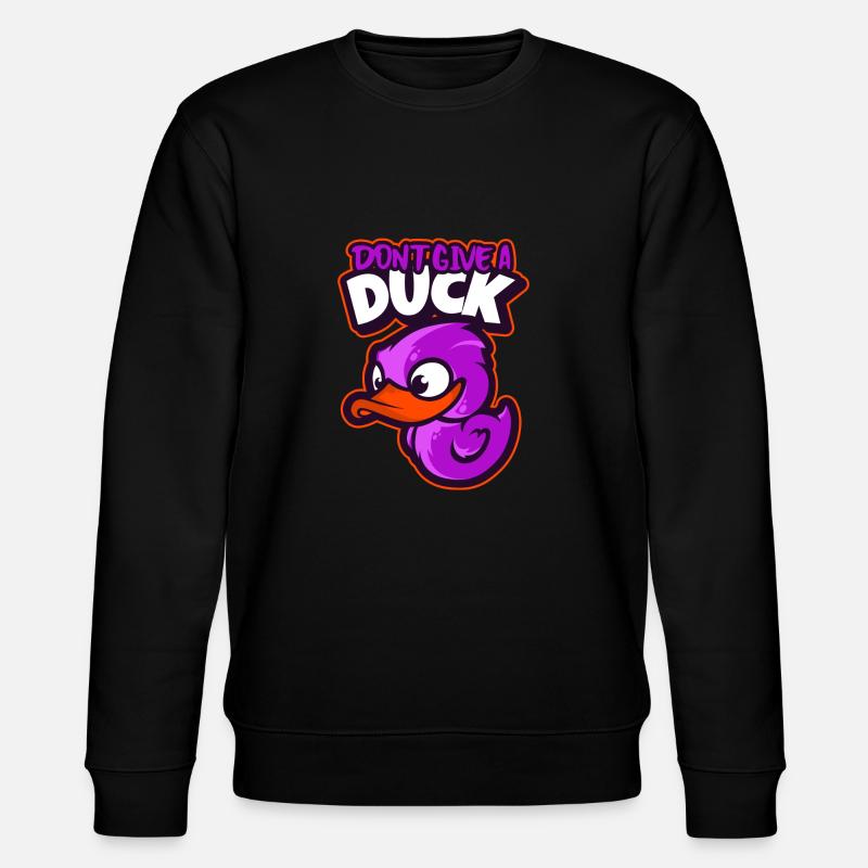 Funny duck I don't give a duck - Stanley/Stella CHANGER Unisex Organic Sweatshirt - black