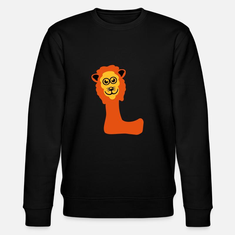 lion letter l animals - Stanley/Stella CHANGER Unisex Organic Sweatshirt - black