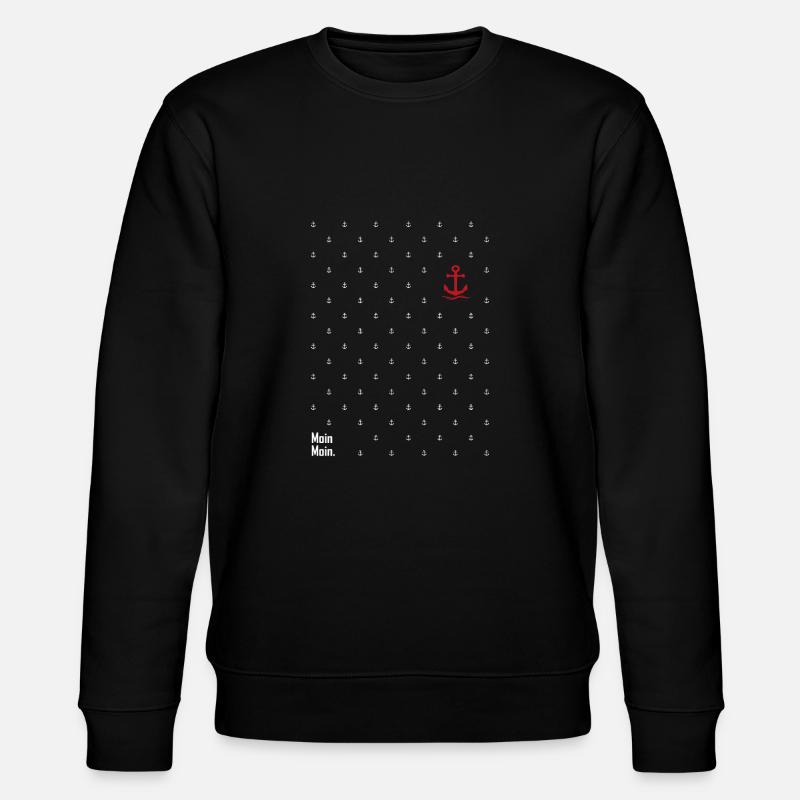 Maritimer Anker - Meer - Sommer - Moin Moin -Shirt - Stanley/Stella Unisex Bio-Sweatshirt CHANGER  - Schwarz