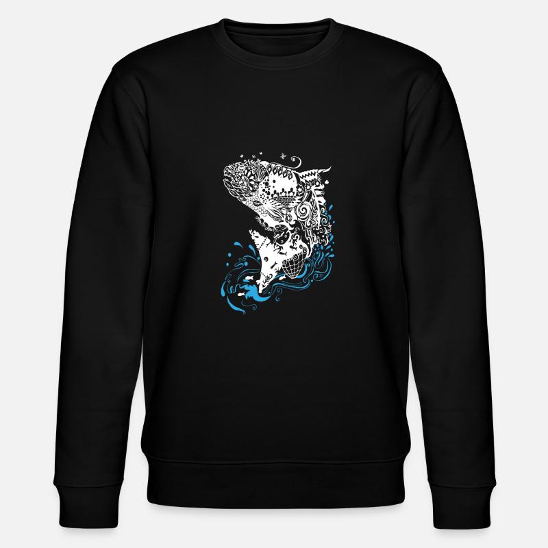 Springender Fisch - Stanley/Stella Unisex Bio-Sweatshirt CHANGER  - Schwarz