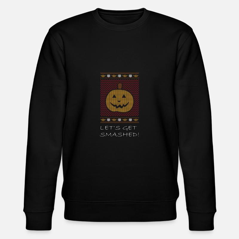 Halloween Let's Get Smashed - Stanley/Stella CHANGER Unisex Organic Sweatshirt - black