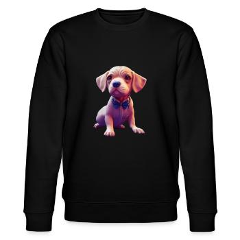 Braque Francais Dog - Braque Francais - Stanley/Stella CHANGER Unisex Organic Sweatshirt - black - Front - Nik (191cm) & Marisol (170cm)