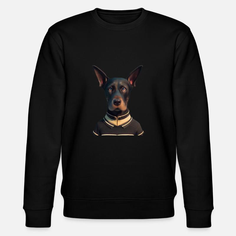 Dobermann Hund - Dobermann - Stanley/Stella Unisex Bio-Sweatshirt CHANGER - Schwarz