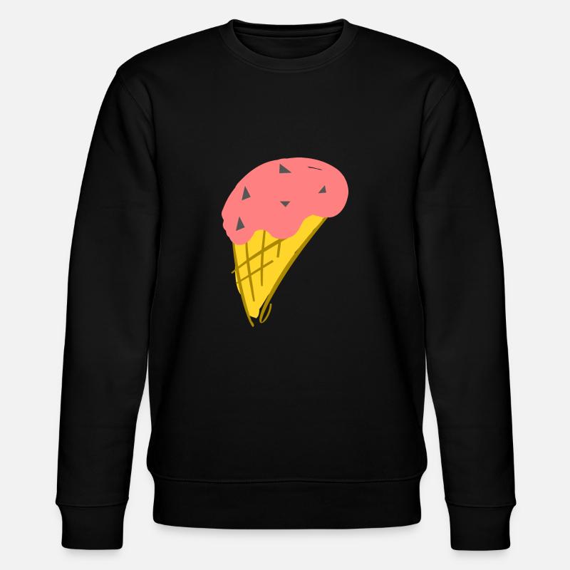 Erdbeereis - Stanley/Stella Unisex Bio-Sweatshirt CHANGER  - Schwarz