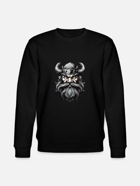 horned helmet - Stanley/Stella CHANGER Unisex Organic Sweatshirt - black