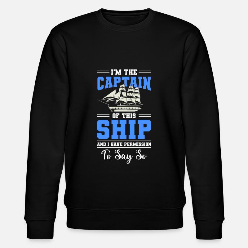Sailing Captain Sail Sailor - Stanley/Stella CHANGER Unisex Organic Sweatshirt - black