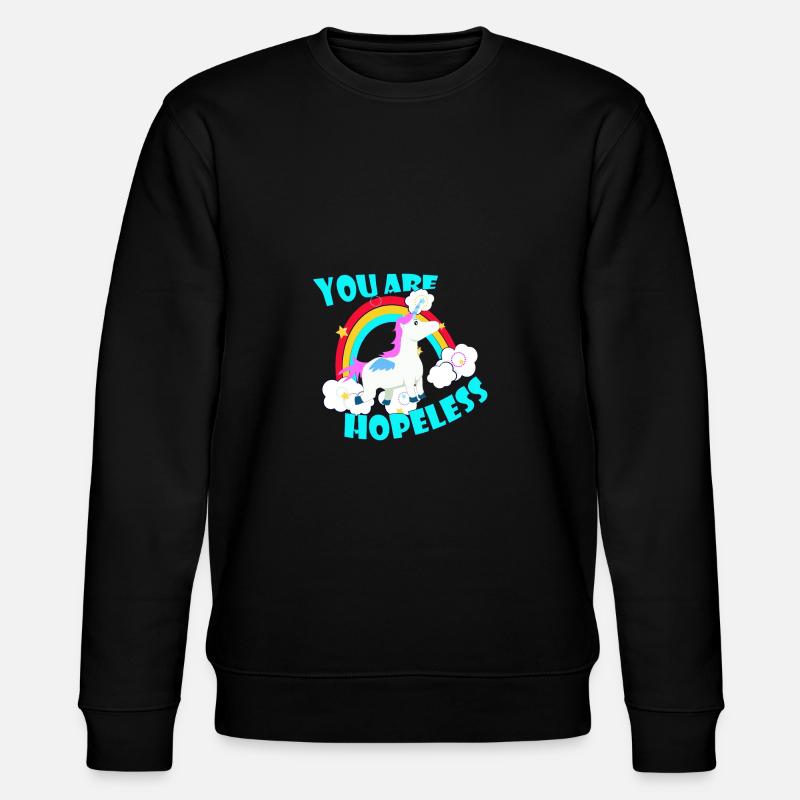 Hoffnungsloses Einhorn - Stanley/Stella Unisex Bio-Sweatshirt CHANGER  - Schwarz