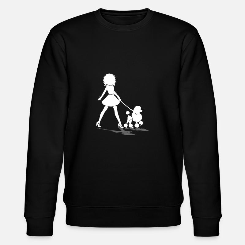 Dog with poodle - Stanley/Stella CHANGER Unisex Organic Sweatshirt - black
