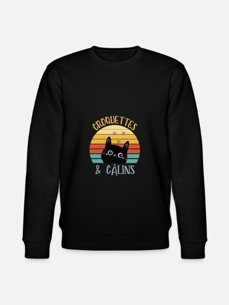 croquettes et câlins - Sweat bio CHANGER Stanley/Stella Unisexe - noir