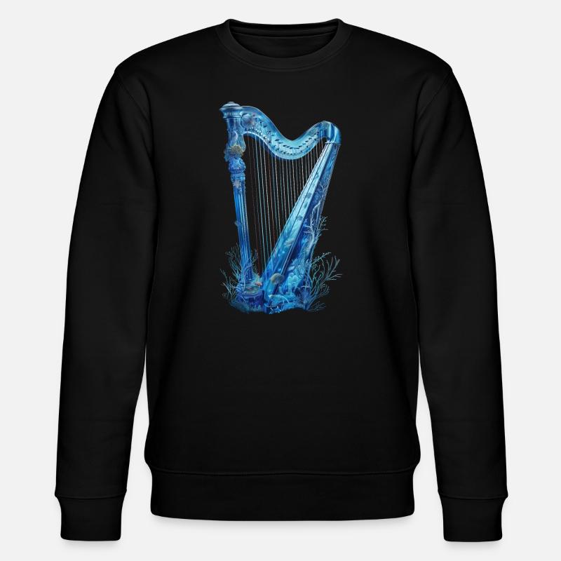 Fish Harp - Stanley/Stella CHANGER Unisex Organic Sweatshirt - black