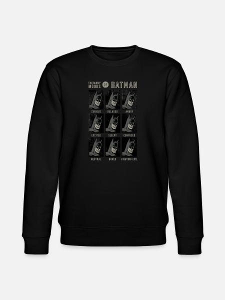 DC Comics Originals Batman Many Moods - Stanley/Stella Uniseks bio-sweatshirt CHANGER  - zwart