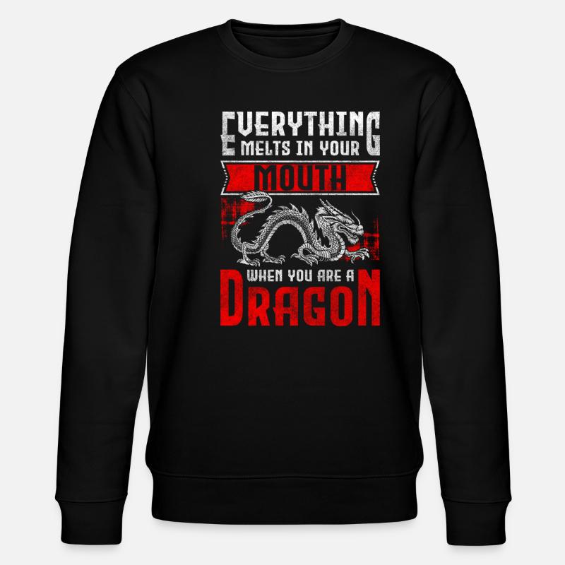 Fire Wing Creature - Stanley/Stella CHANGER Unisex Organic Sweatshirt - black