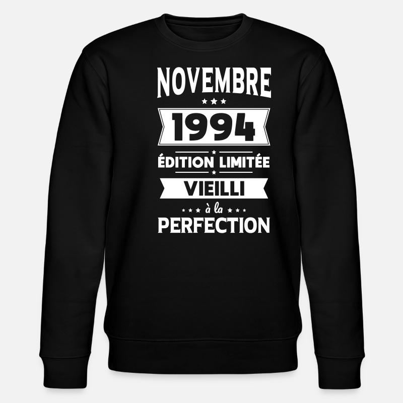 30th Anniversary - November 1994 Perfection - Stanley/Stella CHANGER Unisex Organic Sweatshirt - black