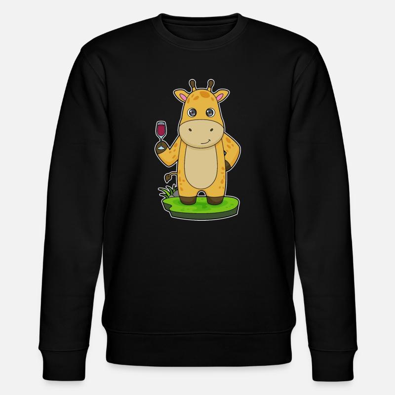 Giraffe Rotwein - Stanley/Stella Unisex Bio-Sweatshirt CHANGER - Schwarz