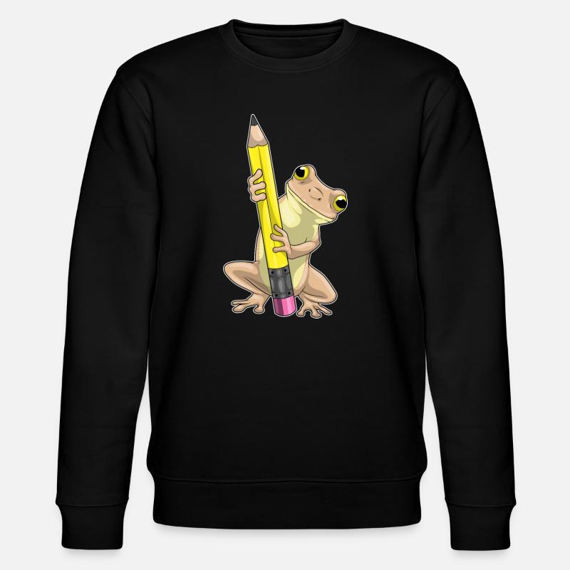 Grenouille élève crayon école - Sweat bio CHANGER Stanley/Stella Unisexe - noir