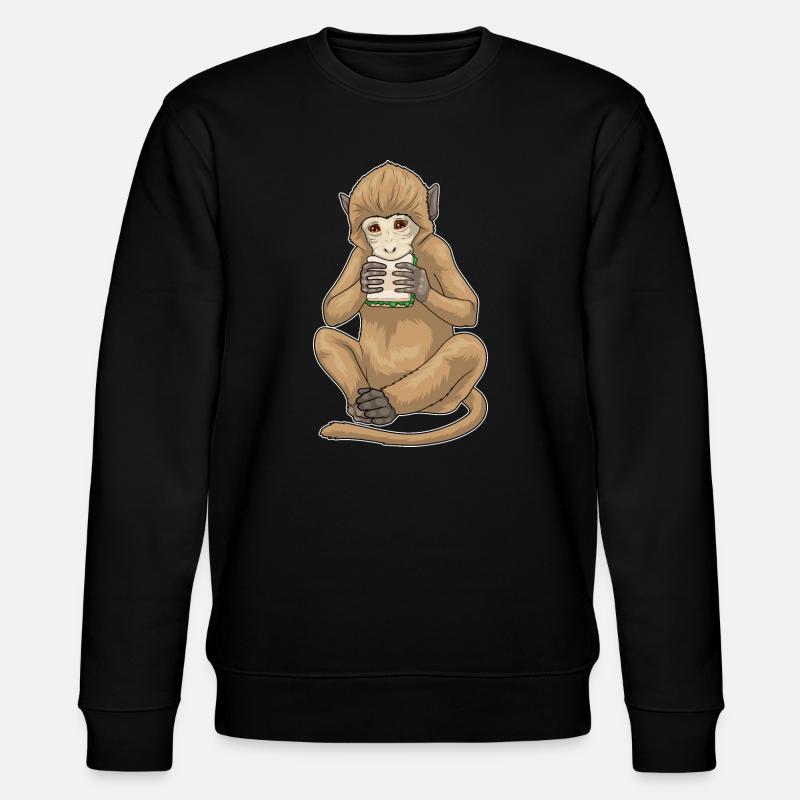 Sandwich au singe - Sweat bio CHANGER Stanley/Stella Unisexe - noir