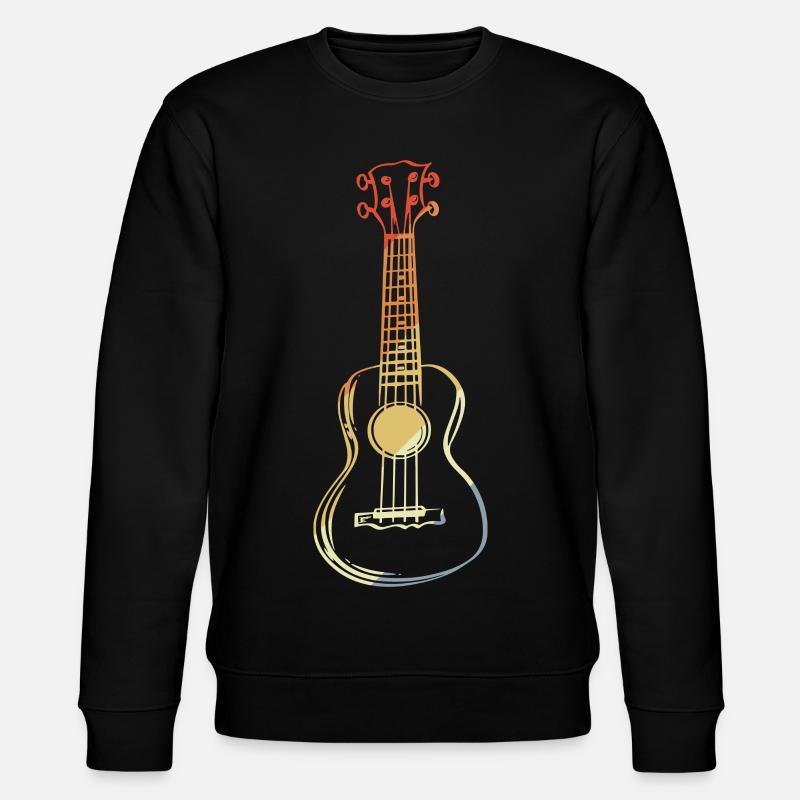 Ukulele Skizze Retro Style - Stanley/Stella Unisex Bio-Sweatshirt CHANGER  - Schwarz