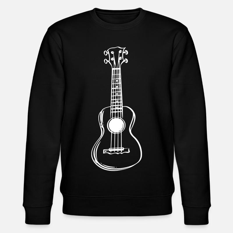 Ukulele Zeichnung - Stanley/Stella Unisex Bio-Sweatshirt CHANGER - Schwarz