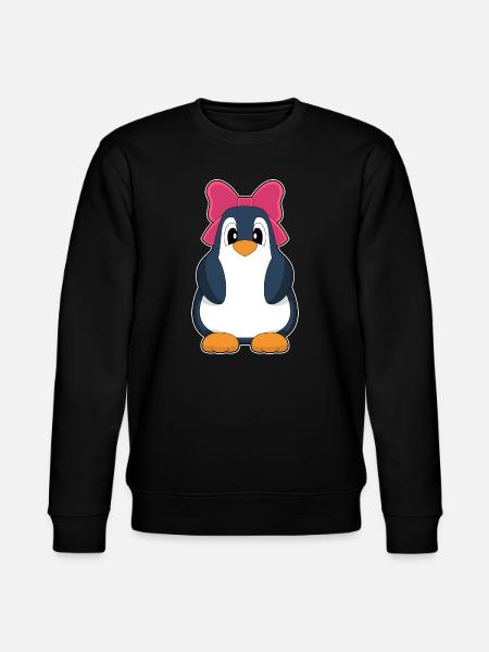 Pinguin Haarschleife - Stanley/Stella Unisex Bio-Sweatshirt CHANGER - Schwarz