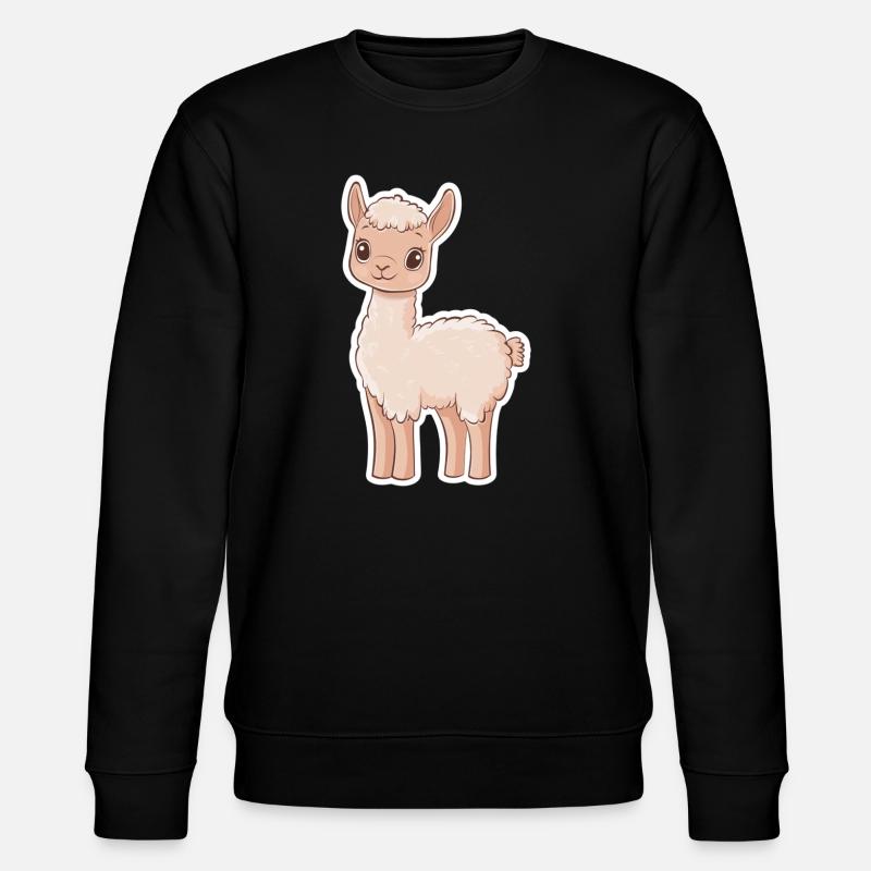 Lama Alpaka Llama - Stanley/Stella Unisex Bio-Sweatshirt CHANGER  - Schwarz