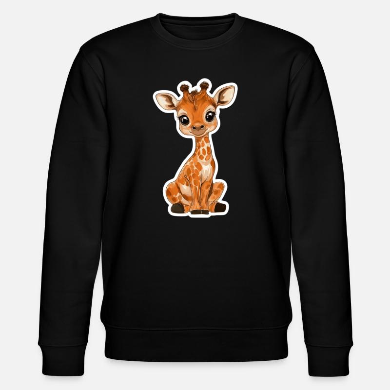 Giraffe - Stanley/Stella Unisex Bio-Sweatshirt CHANGER  - Schwarz