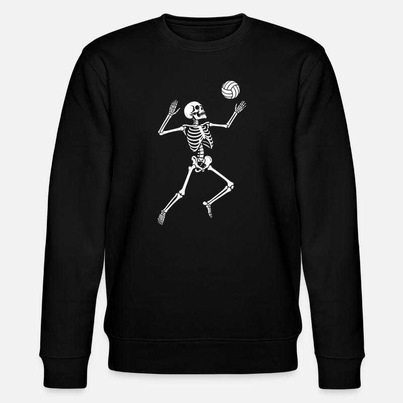 Skelett Volleyball Silhouette - Stanley/Stella Unisex Bio-Sweatshirt CHANGER  - Schwarz