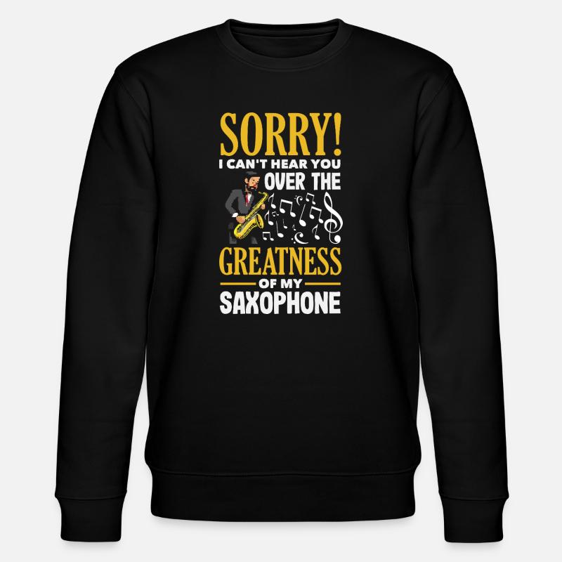 Saxofon - Stanley/Stella Unisex Bio-Sweatshirt CHANGER  - Schwarz