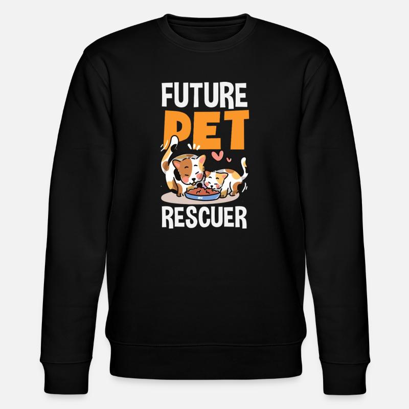 Zukünftiger Tierretter Tierrechte Adoptieren - Stanley/Stella Unisex Bio-Sweatshirt CHANGER  - Schwarz