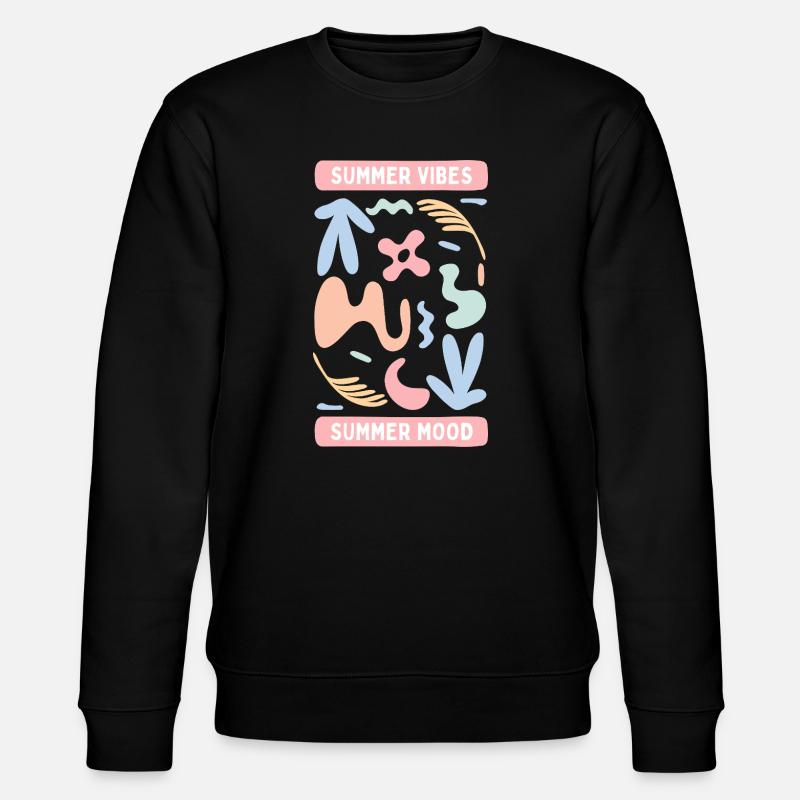 Pastel Abstract Summer Vibes - Stanley/Stella Unisex Bio-Sweatshirt CHANGER - Schwarz