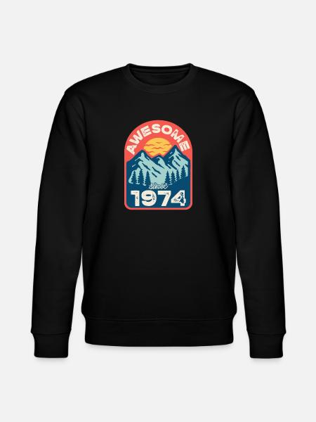 Awesome since 1974 - Stanley/Stella CHANGER Unisex Organic Sweatshirt - black