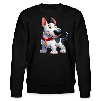 Bullterrier 4 - Stanley/Stella Unisex Bio-Sweatshirt CHANGER  - Schwarz - Vorne - Nik (191cm) & Marisol (170cm)