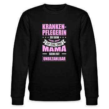 Krankenpflegerin Zu Sein Eine Ehre Mama Pflegerin - Stanley/Stella Unisex Bio-Sweatshirt CHANGER  - Schwarz - Vorne - Nik (191cm) & Marisol (170cm)