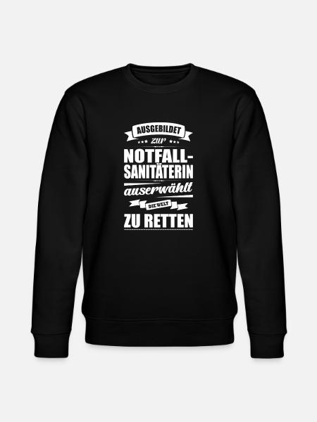 Ausgebildet Zur Notfallsanitäterin Sanitäterin - Stanley/Stella Unisex Bio-Sweatshirt CHANGER - Schwarz