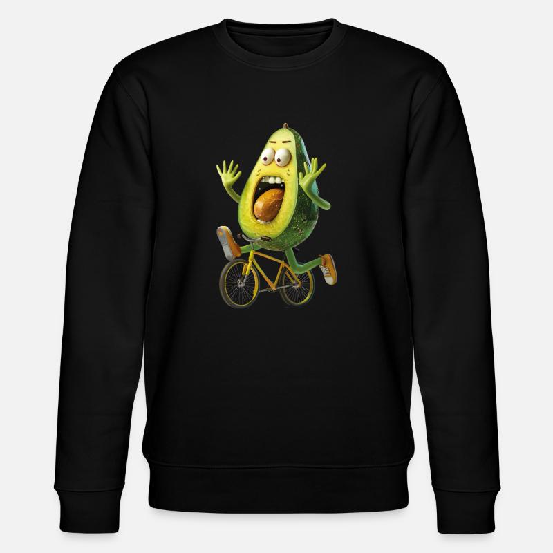 Avocado Bicycle - Stanley/Stella CHANGER Unisex Organic Sweatshirt - black