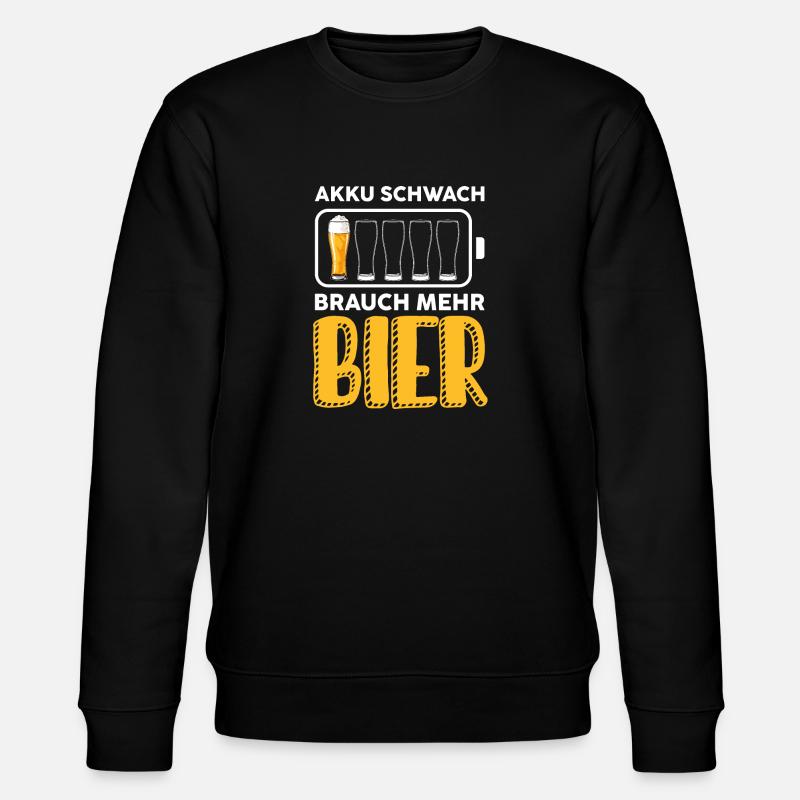 Bier und bewegung - Stanley/Stella Unisex Bio-Sweatshirt CHANGER  - Schwarz