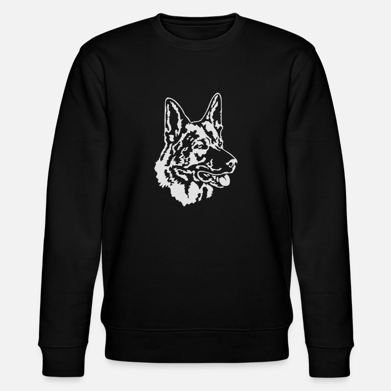 (95) Deutscher Schäferhund - Stanley/Stella Unisex Bio-Sweatshirt CHANGER  - Schwarz