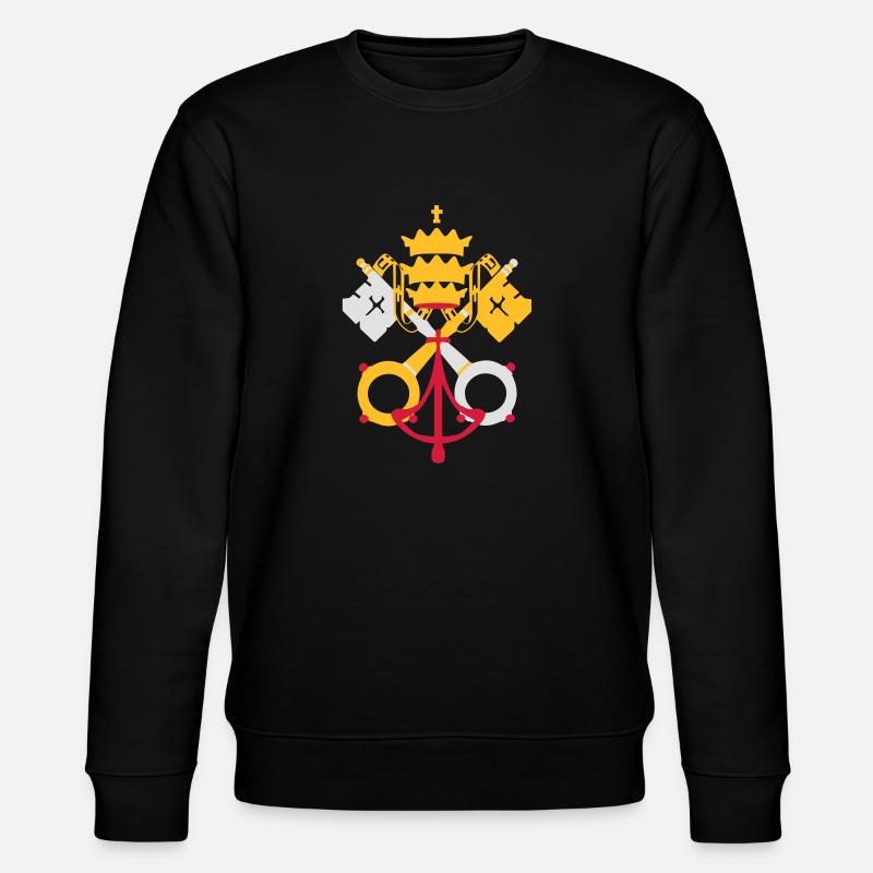 drapeau_vatican2 - Stanley/Stella Unisex Bio-Sweatshirt CHANGER  - Schwarz