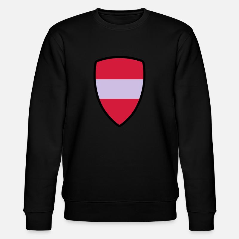 Austria flag - Stanley/Stella CHANGER Unisex Organic Sweatshirt - black