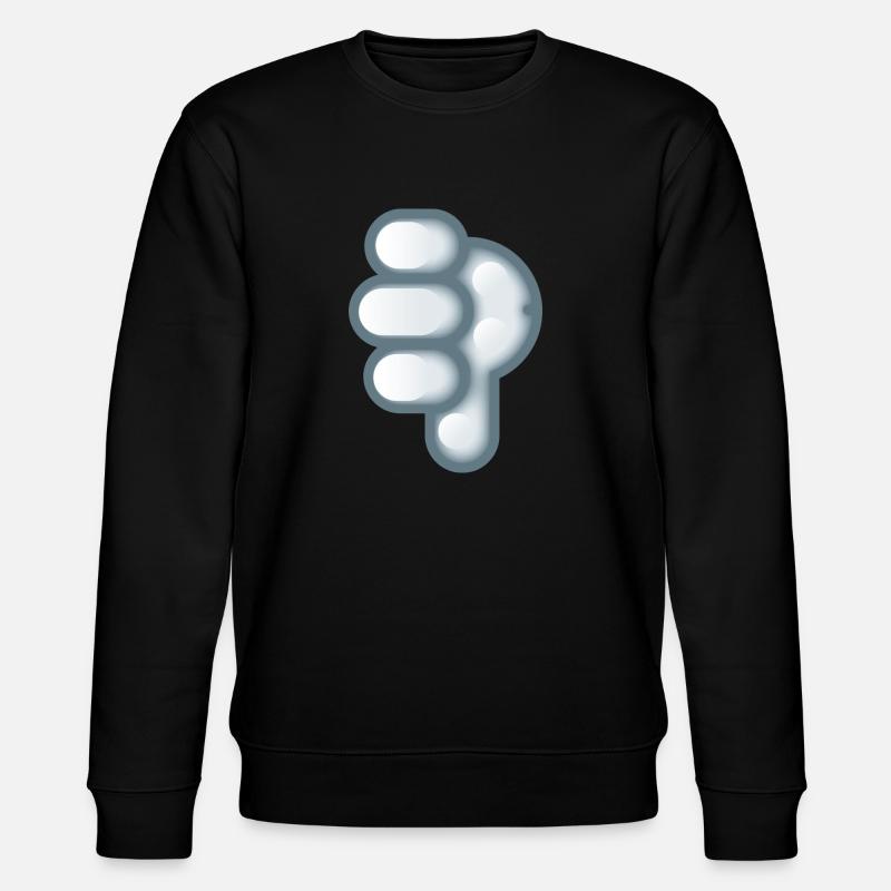 Smiley Hand Signal Down - Stanley/Stella CHANGER unisex luomu-collegepaita - musta