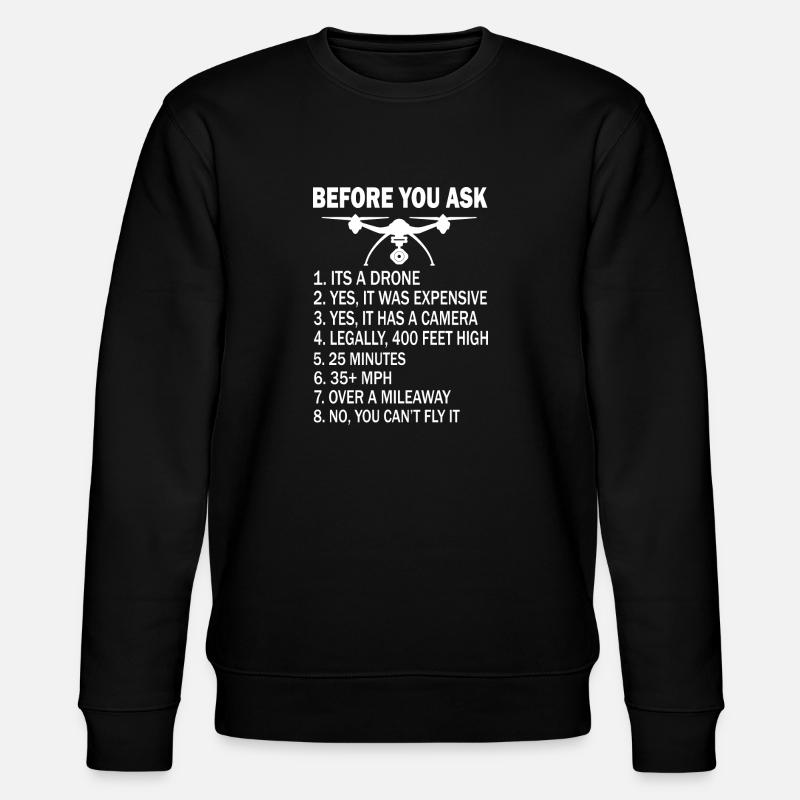 Drone FPV Drones - Stanley/Stella CHANGER Unisex Organic Sweatshirt - black