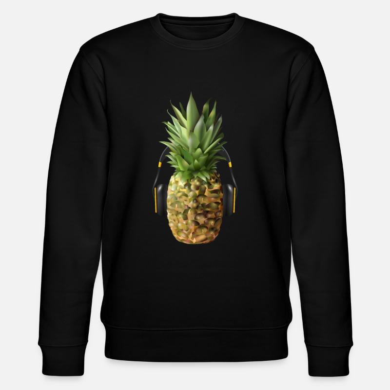 Ananas avec casque - Sweat bio CHANGER Stanley/Stella Unisexe - noir