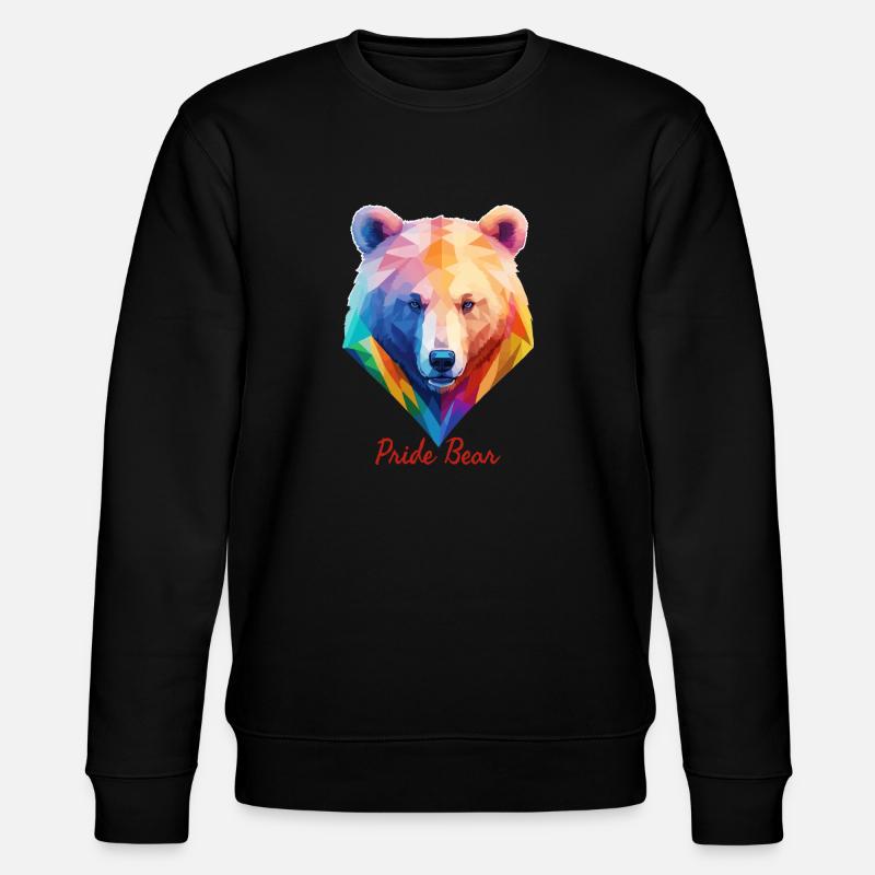 Pride Bear - Stanley/Stella CHANGER Unisex Organic Sweatshirt - black
