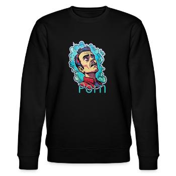 porn what - Stanley/Stella CHANGER Unisex Organic Sweatshirt - black - Front - Nik (191cm) & Marisol (170cm)
