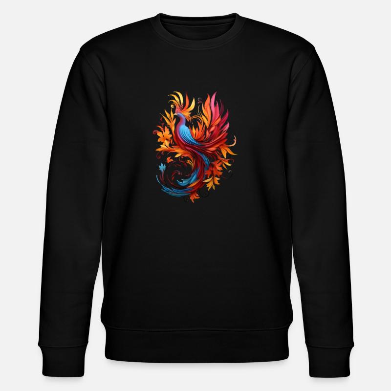 abstract Bird - Stanley/Stella Unisex Bio-Sweatshirt CHANGER  - Schwarz