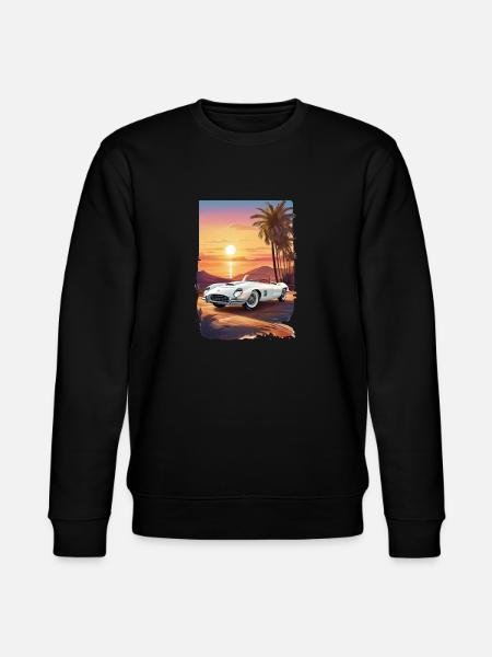 Oldtimer Sonnenuntergang - Stanley/Stella Unisex Bio-Sweatshirt CHANGER - Schwarz