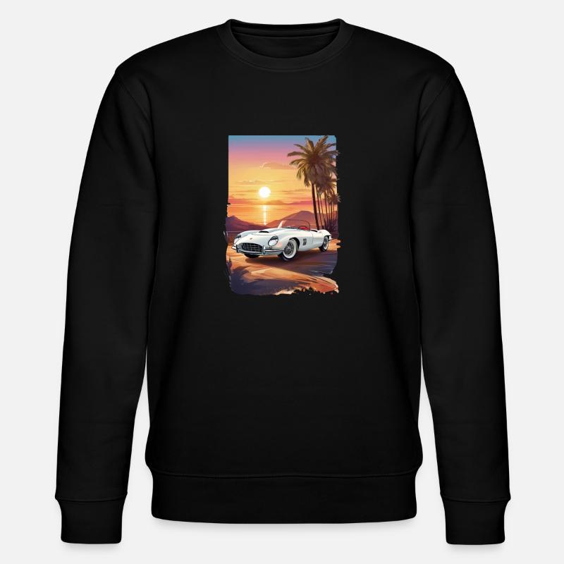Oldtimer Sonnenuntergang - Stanley/Stella Unisex Bio-Sweatshirt CHANGER  - Schwarz