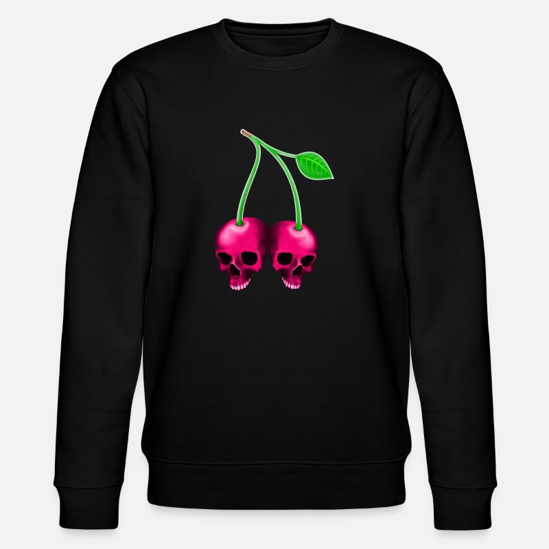 Skull Kirsche Pink - Stanley/Stella Unisex Bio-Sweatshirt CHANGER  - Schwarz