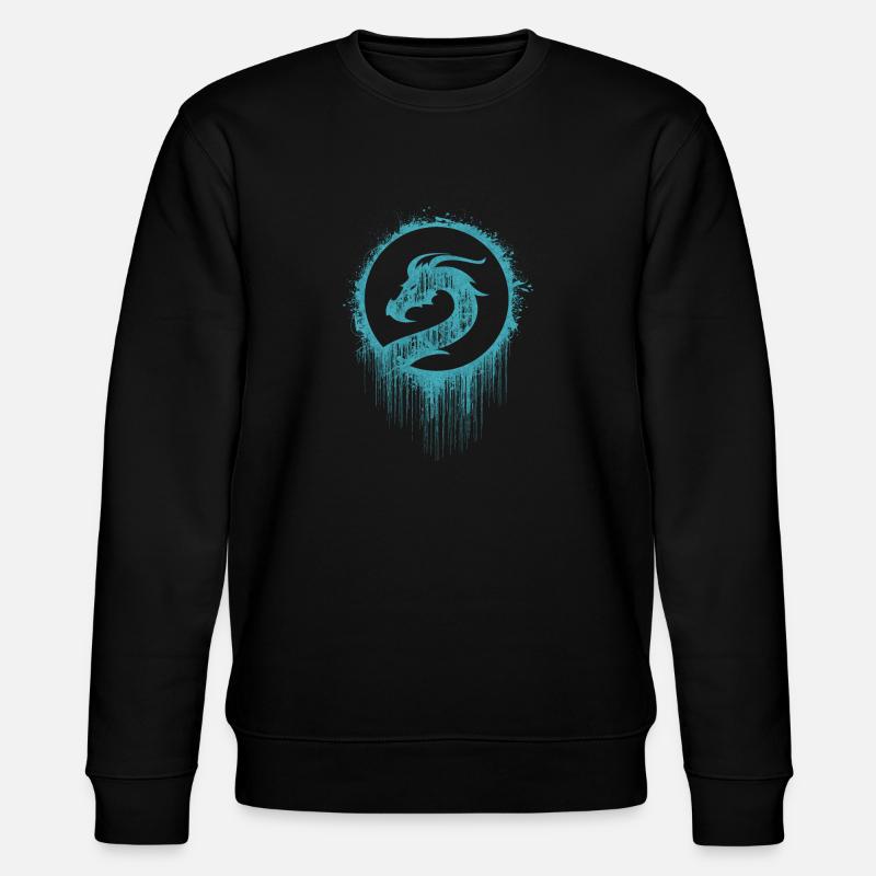 Tattoo Drache Wikinger - Stanley/Stella Unisex Bio-Sweatshirt CHANGER  - Schwarz