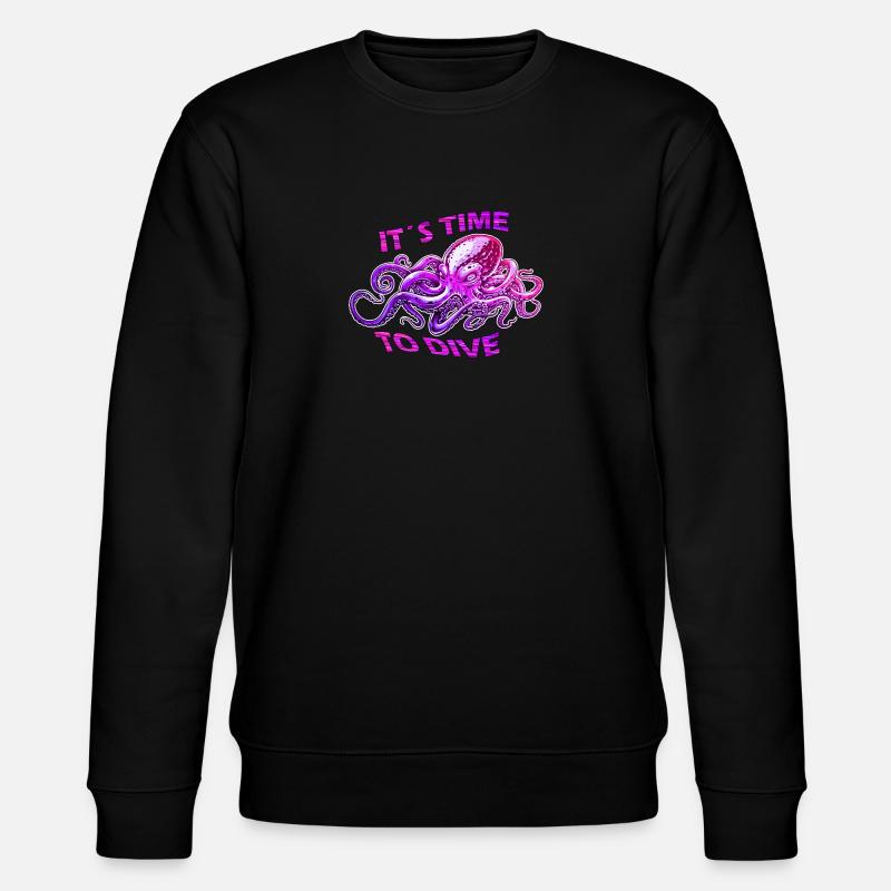 Oktopus Tauchen Taucher - Stanley/Stella Unisex Bio-Sweatshirt CHANGER  - Schwarz
